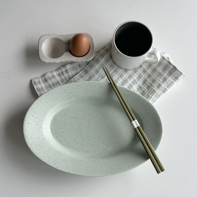 Two-Egg Ceramic Tray