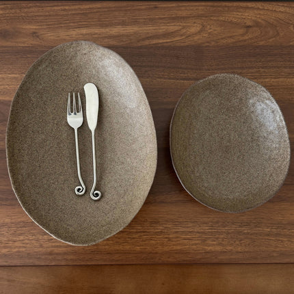 Cove Oval Bowl – Brown(2 size)