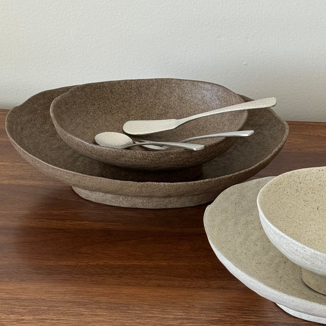 Cove Oval Bowl – Brown(2 size)