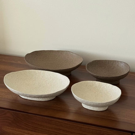 Cove Oval Bowl – Oat (2 size)