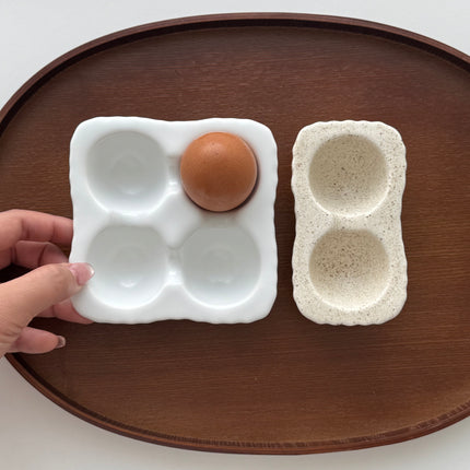 Four-Egg Ceramic Tray