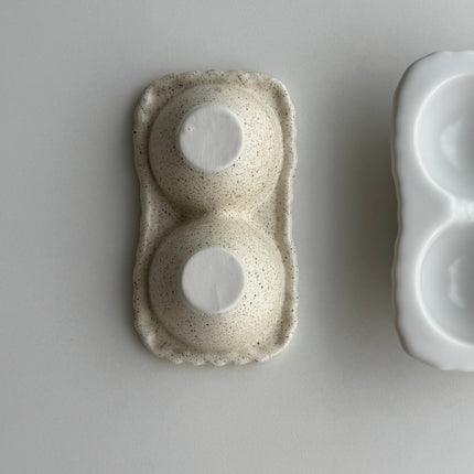 Two-Egg Ceramic Tray